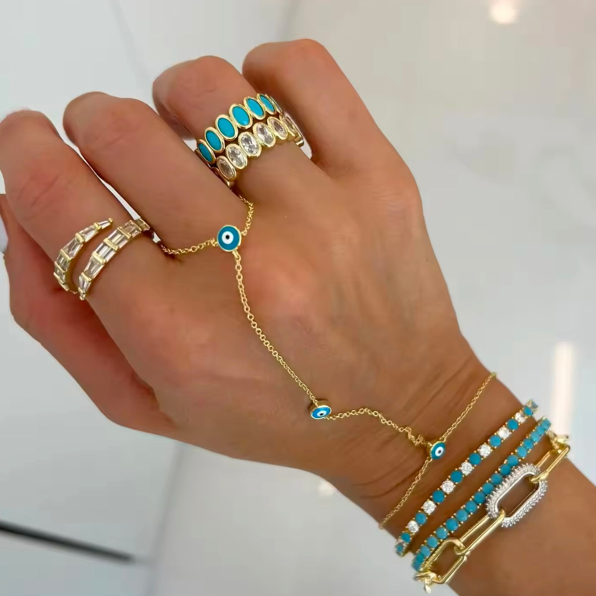 EVIL EYE HAND CHAIN